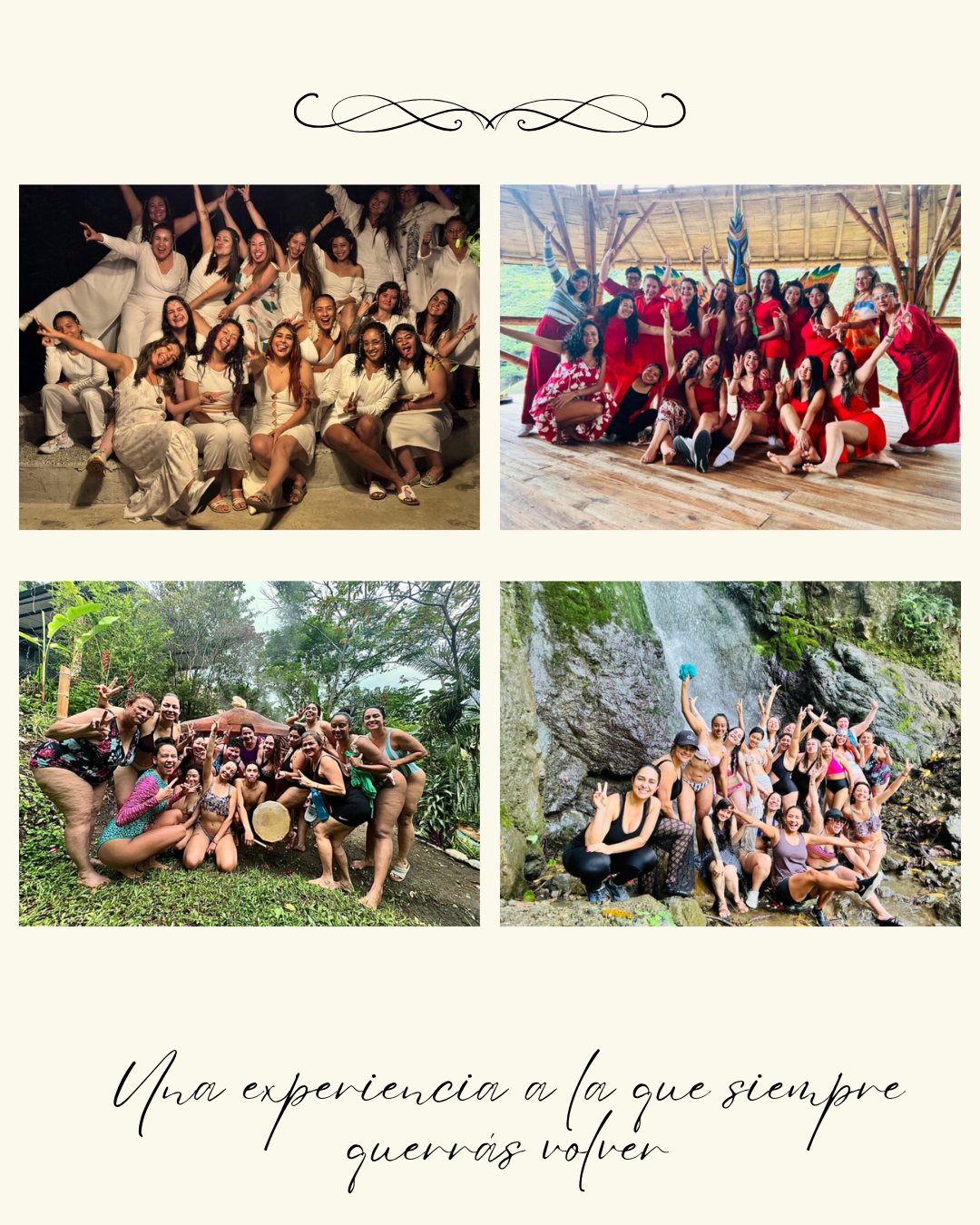 Hermandad de mujeres en el retiro